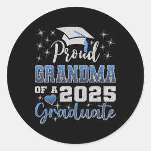 Super Proud Oma von 2025 Graduate Phantastisch Fam Runder Aufkleber