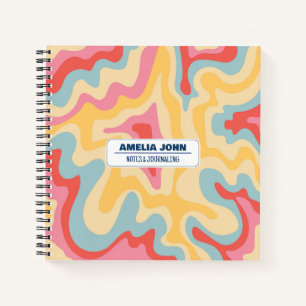 Super Psychedelic Liquid Pastel Nom Carnet