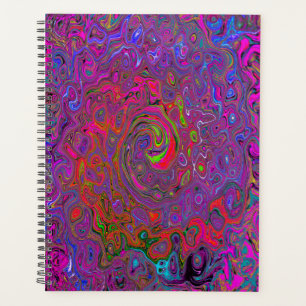 Super psychédélique Magenta Retro Liquide Swirl