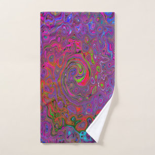 Super psychédélique Magenta Retro Liquide Swirl