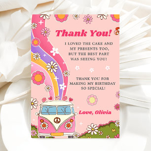 Super Rainbow Floral Carte de remerciements
