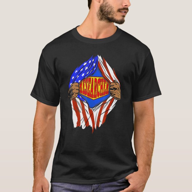 Super Researcher Hero Job T-Shirt (Vorderseite)