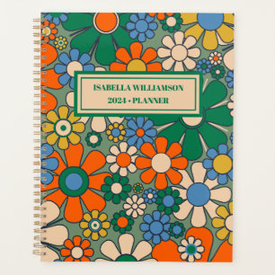 Super Retro Floral 60s les années 70 Motif Personn