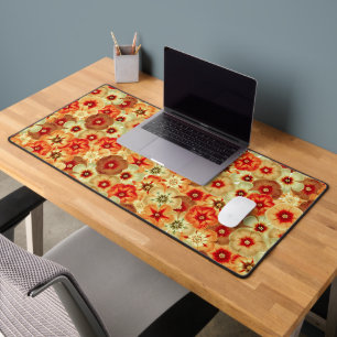 Super Retro Orange Hippie Fleurs Motif