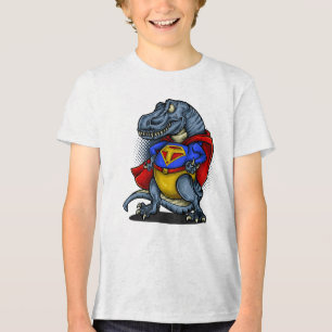Super Rex: Der ultimative Dinosaurier-Held Tri-Blend Shirt