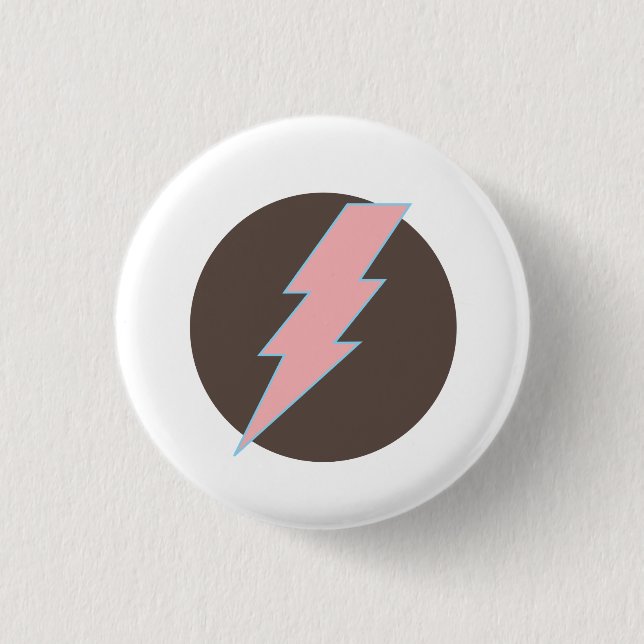 Super rosa Thunderbolt Button (Vorderseite)