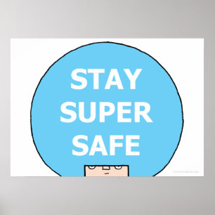 SUPER SAFE (Headshot) 28 x 20" Value Poster bleibe