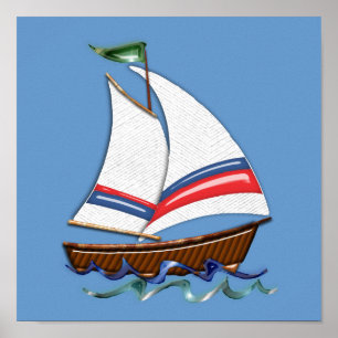 Super Sailboat Poster