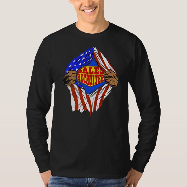 Super Sales Recruiter Hero Job T-Shirt (Vorderseite)
