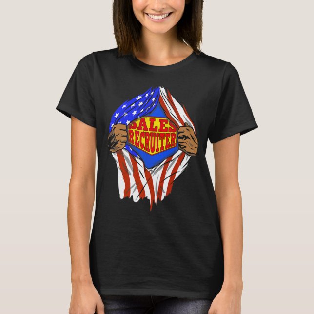 Super Sales Recruiter Hero Job T-Shirt (Vorderseite)