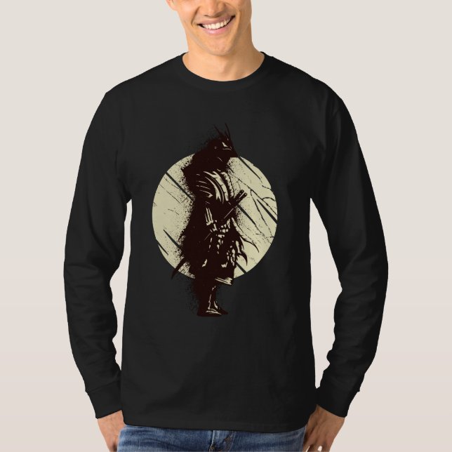 Super Samurai Warrior Silhouette Design T-Shirt (Vorderseite)
