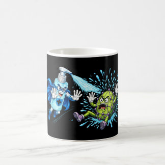 Super Sanitizer vs. Germ Monster Kaffeetasse