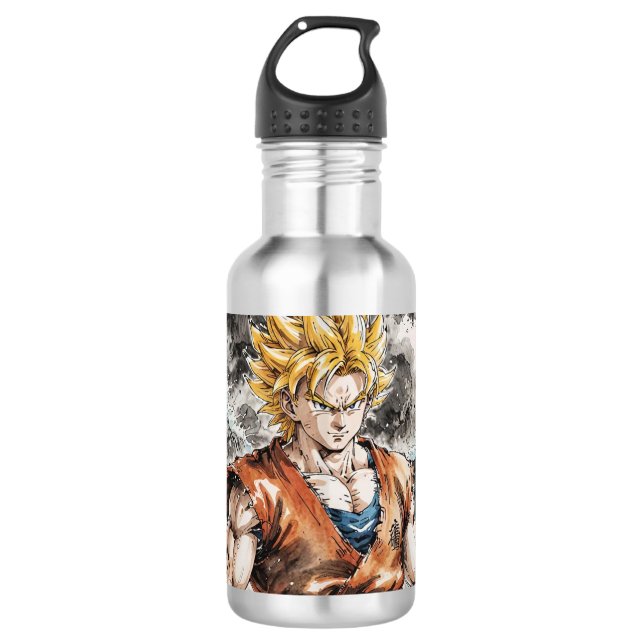 Super Sayan Edelstahlflasche (Vorderseite)