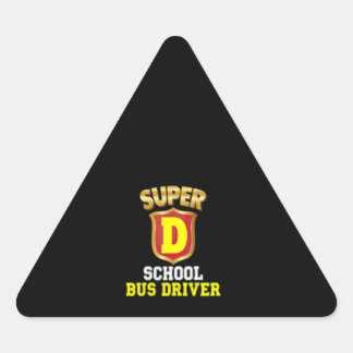Super School Busfahrer zurück zum Schulherzen Kind Dreieckiger Aufkleber