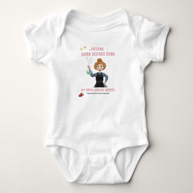Super Science Baby Bodysuit - Marie Curie Strampler (Vorderseite)