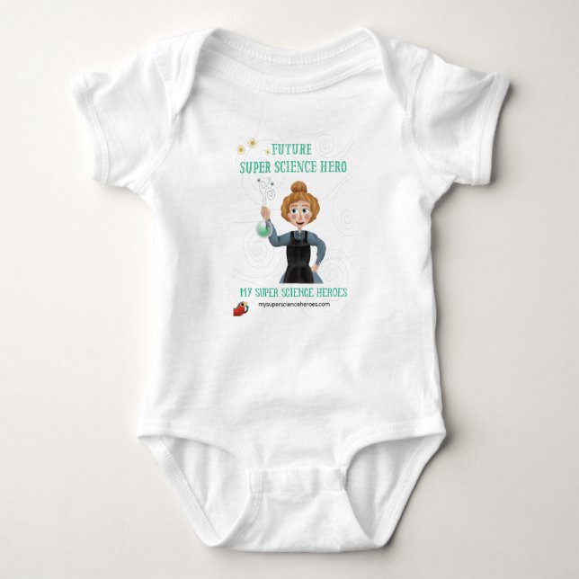 Super Science Baby Bodysuit - Marie Curie Strampler (Vorderseite)