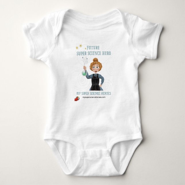 Super Science Baby Bodysuit - Marie Curie Strampler (Vorderseite)