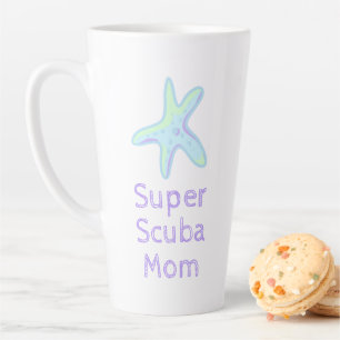 Super Scuba Mama Starfish Latte Tasse