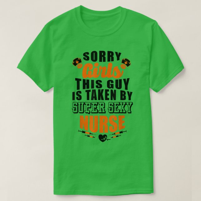 Super Sey Nurse Boyfriend Husband (Black) T-Shirt (Design vorne)