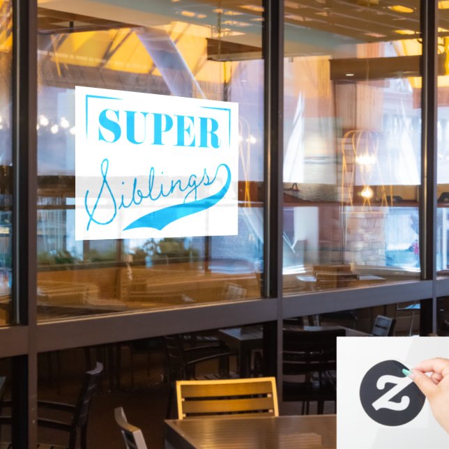 Super Sibling Fensteraufkleber (Restaurantfenster)