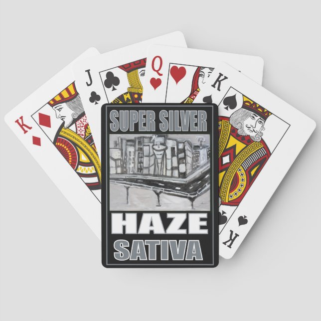 SUPER SILVER HAZE SATIVA SPIELKARTEN (Rückseite)
