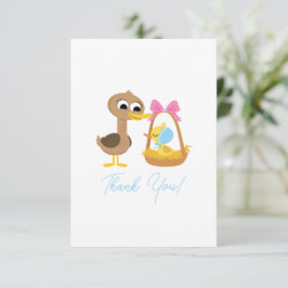 Super Simple | 5 Little Ducks Boy Baby Shower Dankeskarte