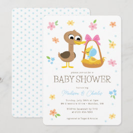 Super Simple | 5 Little Ducks Boy Baby Shower Einladung