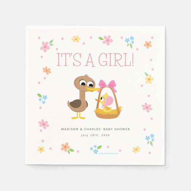 Super Simple | 5 Little Ducks Girl Babydusche Serviette (Vorderseite)