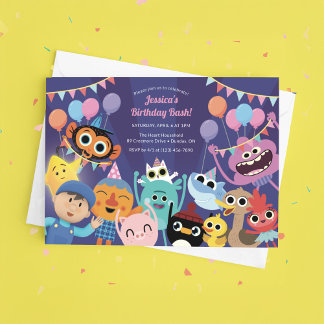 Super Simple Characters Festive Birthday Einladung