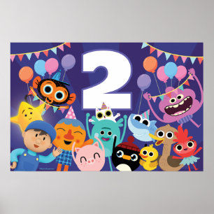 Super Simple Characters Festive Birthday Poster