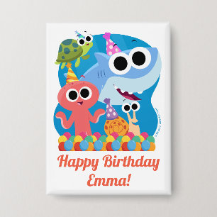 Super Simple   Finny the Shark Confetti Birthday Button