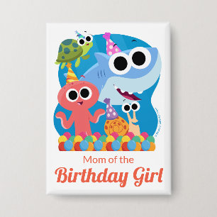 Super Simple Finny the Shark Confetti Birthday Button