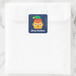 Super Simple   Holiday Cheesy Quadratischer Aufkleber