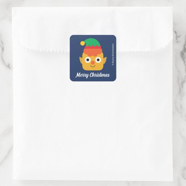 Super Simple | Holiday Cheesy Quadratischer Aufkleber (Tasche)