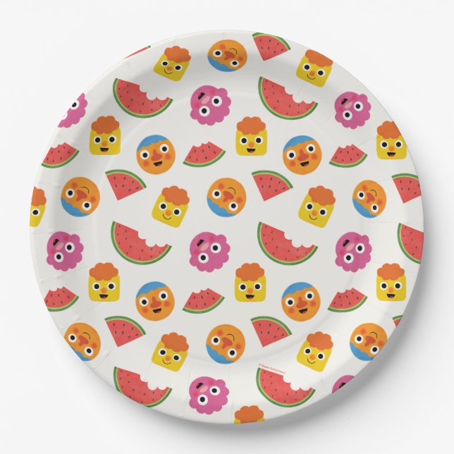 Super Simple | Noodle & Pals Watermelon Party Pappteller (Vorderseite)