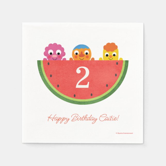 Super Simple | Noodle & Pals Watermelon Party Serviette (Vorderseite)