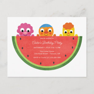 Super Simple   Nudel und Freunde Wassermelonen-Par Postkarte