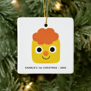 Super Simple Songs Custom Cheesy First Christmas Keramikornament