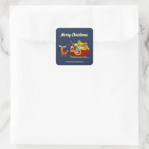 Super Simple Songs Rhymington Sleigh Ride Holiday Quadratischer Aufkleber