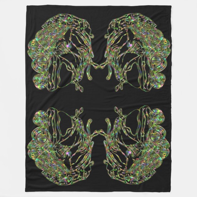 Super Size Neon Frog Fleecedecke (Vorderseite)
