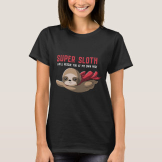 Super Sloth Funny Superhero Hero Langsames T-Shirt