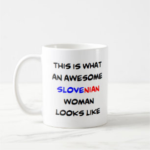 super slovenian femme tasse de café