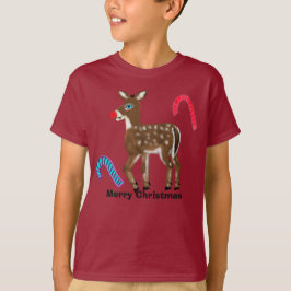 Super Snow the Blue Mit Augen Rentier Frohe Weihna T-Shirt