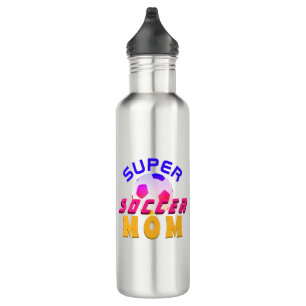 Super Soccer Mama Football Ball farbenfroh Edelstahlflasche