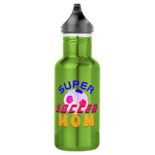 Super-Soccer-Mom-Fußball-Bunt Edelstahlflasche