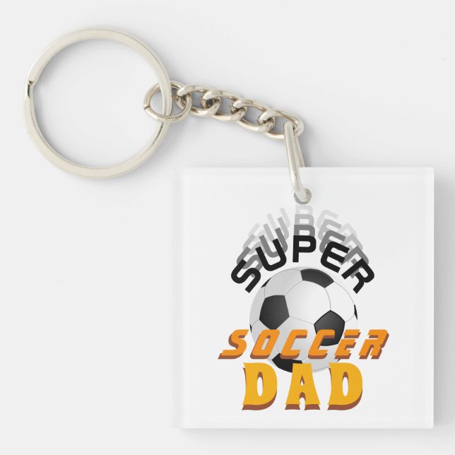 Super Soccer Vater Football Ball Sports Foto Schlüsselanhänger (Vorderseite)