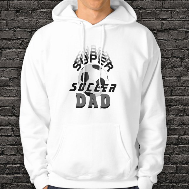 Super Soccer Vater Football Sporty Pater Weiß Hoodie (Von Creator hochgeladen)