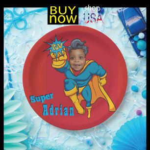 Super Special Kids 🌟 Bester Superheld Pappteller