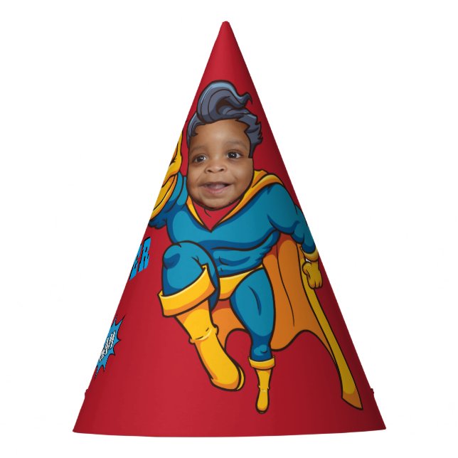 Super Special Kid's Bester Superheld Partyhütchen (Vorderseite)