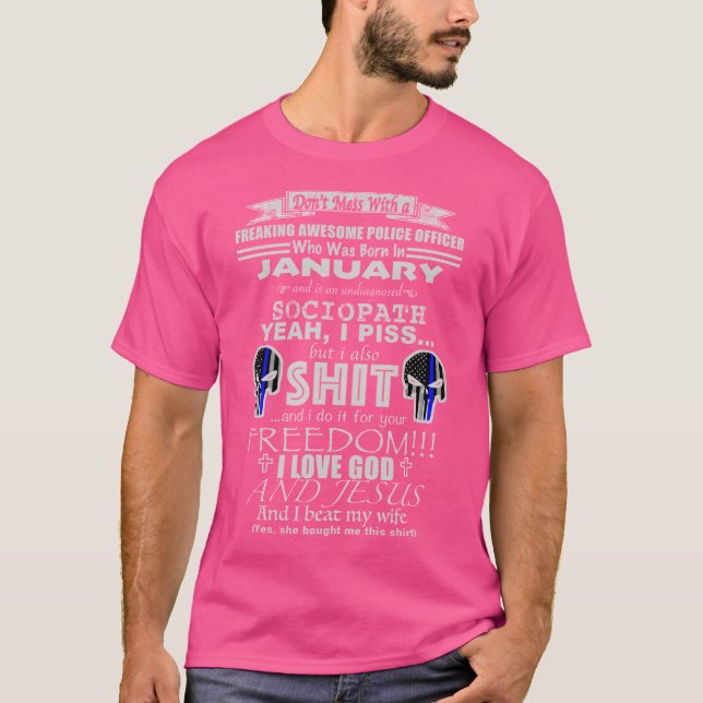 Super-spezifisches Polizist-Shirt T-Shirt (Vorderseite)